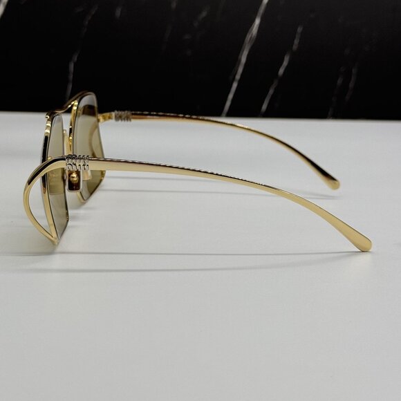 NEW MIU MIU MUA55S 5AK10R SUNGLASSES GOLD WOMEN MU A55S, SMU A55